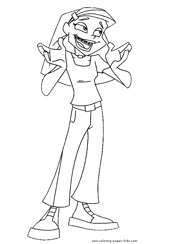 Braceface color page cartoon characters coloring pages, color plate, coloring sheet,printable coloring picture