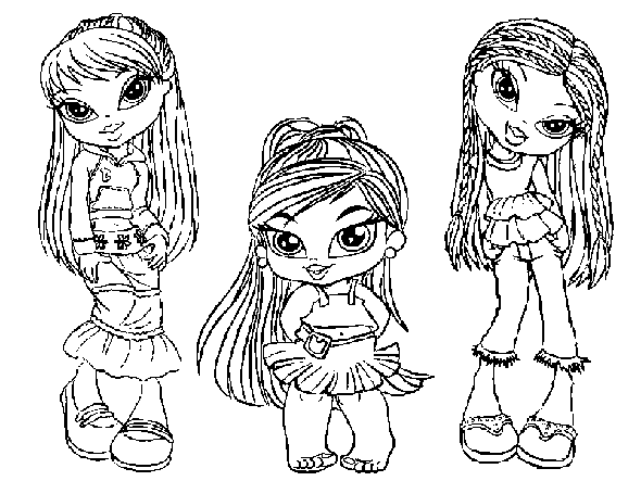 Bratz color page cartoon characters coloring pages, color plate, coloring sheet,printable coloring picture