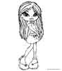 Bratz color page, cartoon coloring pages picture print