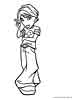 Bratz color page, cartoon coloring pages picture print