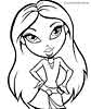 Bratz color page, cartoon coloring pages picture print