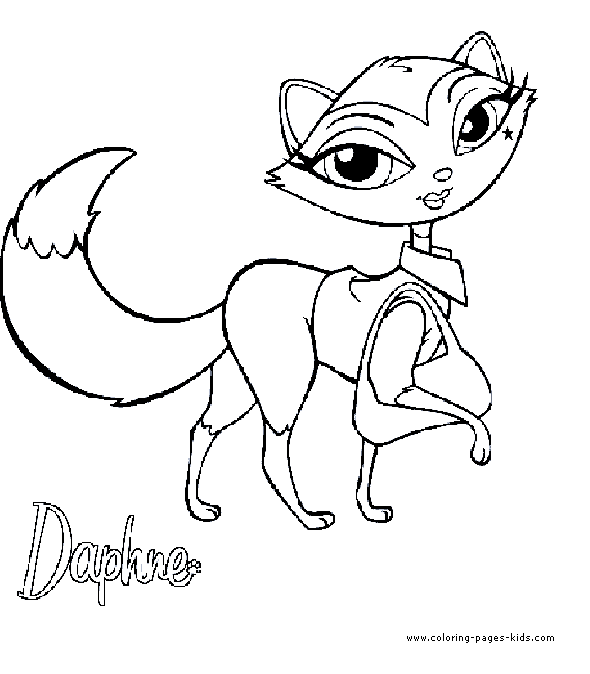 Bratz Petz color page cartoon characters coloring pages