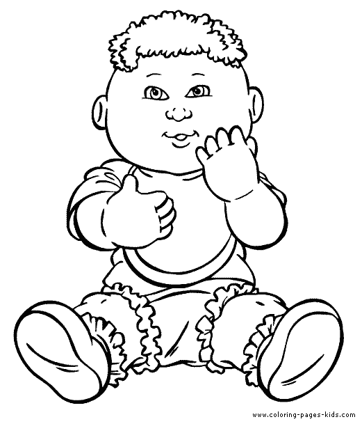 coloring pages for kids to print. Cabbage Patch Kids color page