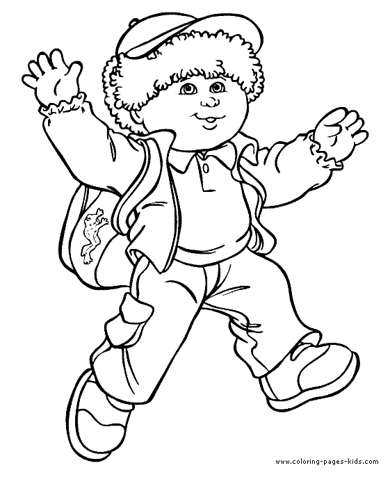 Cabbage Patch Kids color page cartoon characters coloring pages, color plate, coloring sheet,printable coloring picture