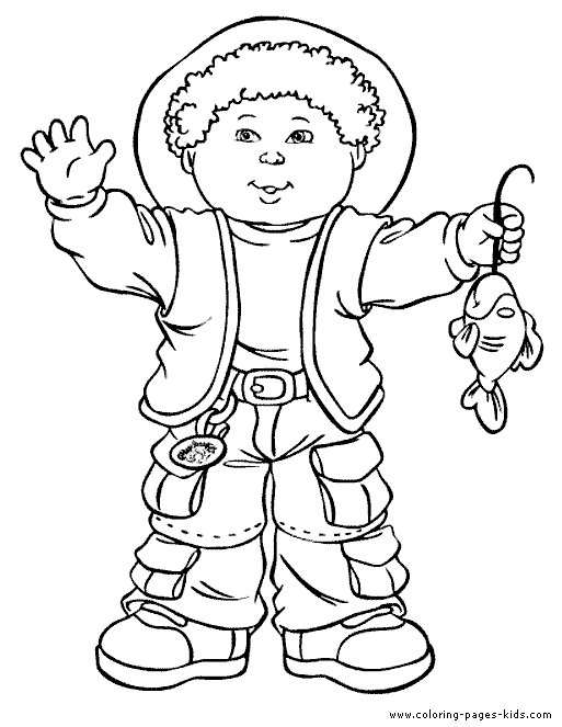 Cabbage Patch Kids color page cartoon characters coloring pages, color plate, coloring sheet,printable coloring picture