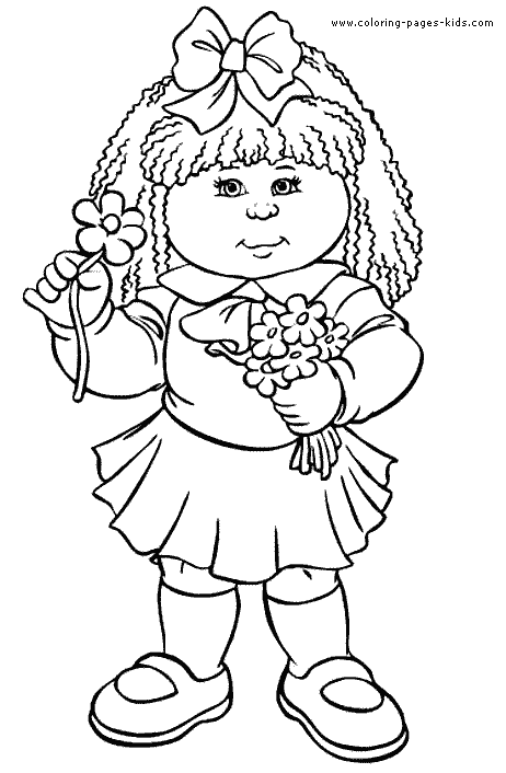 Cabbage Patch Kids color page cartoon characters coloring pages, color plate, coloring sheet,printable coloring picture