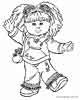 Cabbage Patch Kids color page, cartoon coloring pages picture print