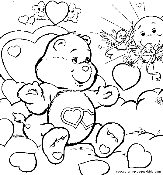 Love-a-lot Care Bear coloring page