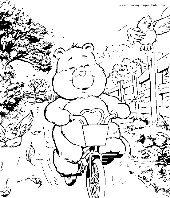 Tenderheart Care Bear coloring book page