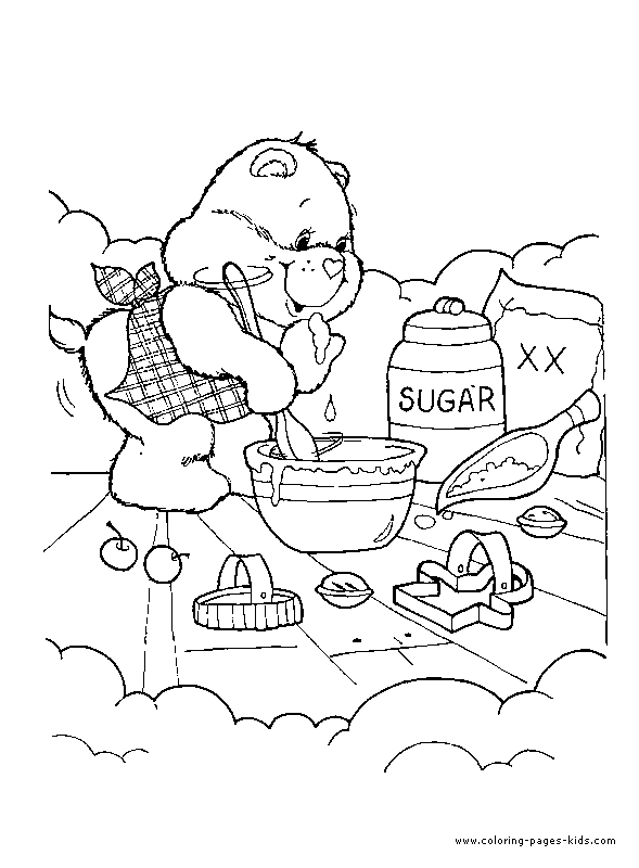 Care Bear color page, care bears, cartoon characters coloring pages, color plate, coloring sheet,printable coloring picture
