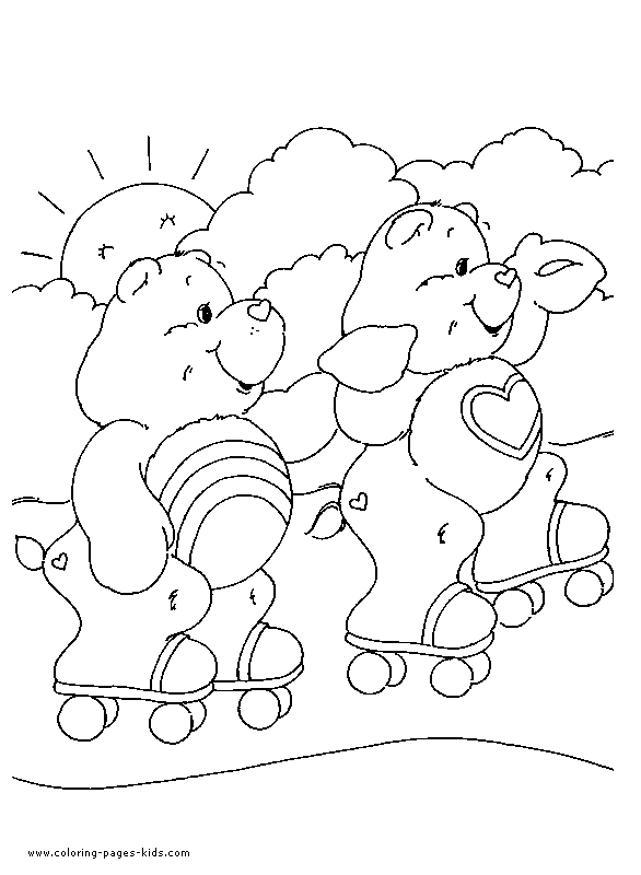 Care Bears printable coloring page for kids