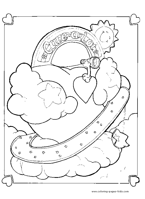 Care Bear coloring book page