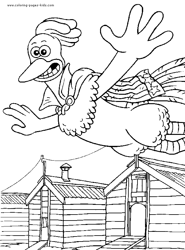 Chicken Run color page cartoon characters coloring pages, color plate, coloring sheet,printable coloring picture