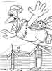Chicken Run color page, cartoon coloring pages picture print