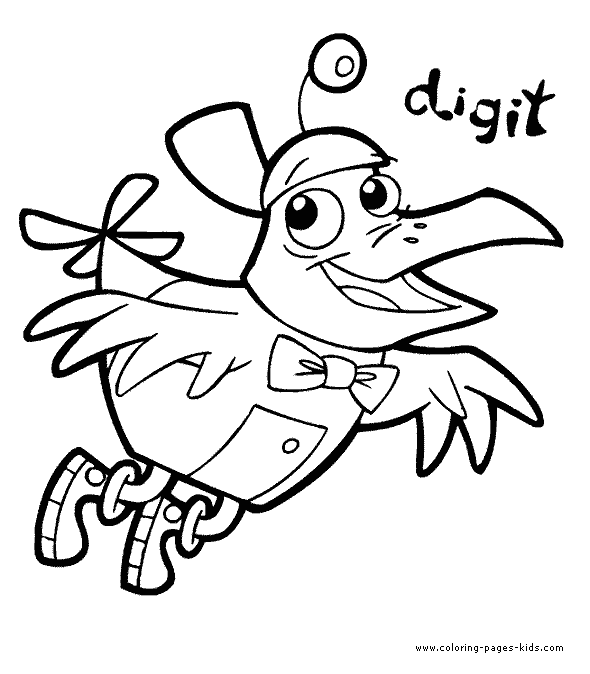 Digit from Cyberchase color page - Cyberchase color page - Coloring