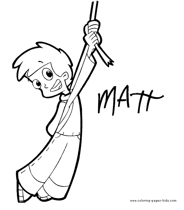 Matt from Cyberchase coloring page