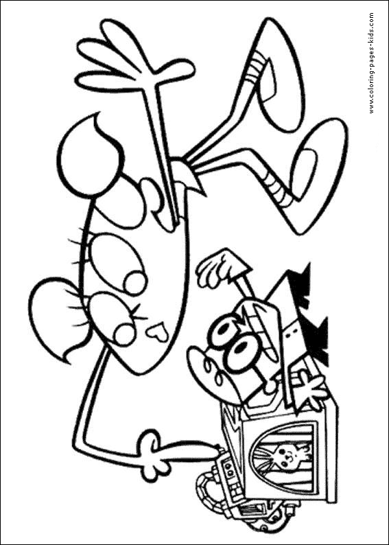 Dexter's Laboratory color page cartoon characters coloring pages, color plate, coloring sheet,printable coloring picture