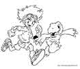 Digimon color page, cartoon coloring pages picture print