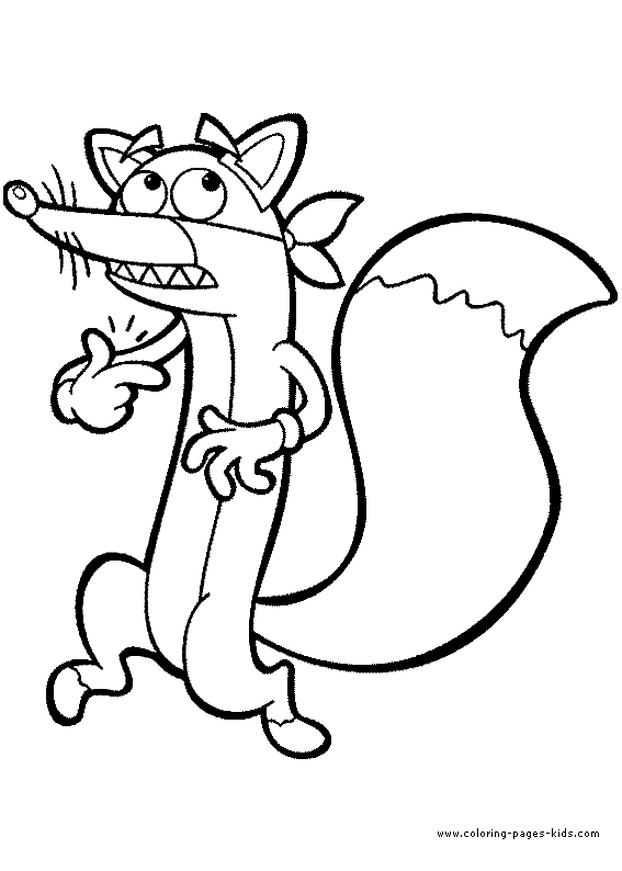 Swiper Dora the Explorer color page cartoon characters coloring pages swiper stop swiping 