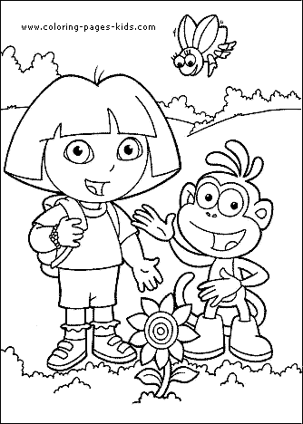 Kids Coloring Pages Dora. Dora the Explorer color page