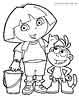 Dora the Explorer color page, cartoon coloring pages picture print