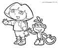 Dora the Explorer color page, cartoon coloring pages picture print