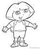 Dora the Explorer color page, cartoon coloring pages picture print