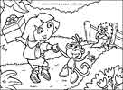 Dora the Explorer coloring plate