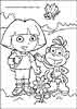 Dora the Explorer color page, cartoon coloring pages picture print