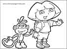 Dora the Explorer color page, cartoon coloring pages picture print