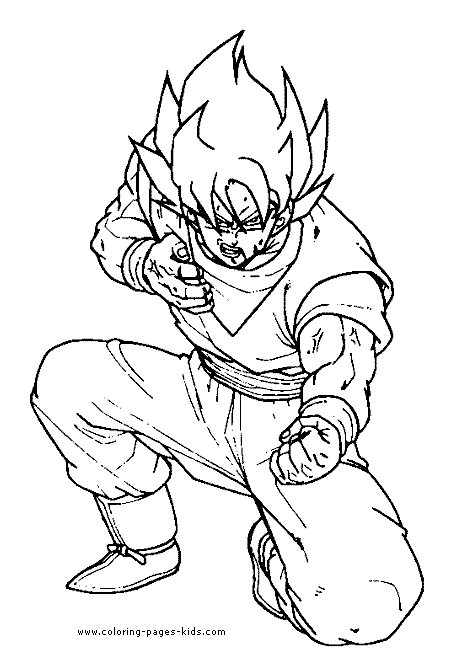 dragon ball z color page  coloring pages for kids