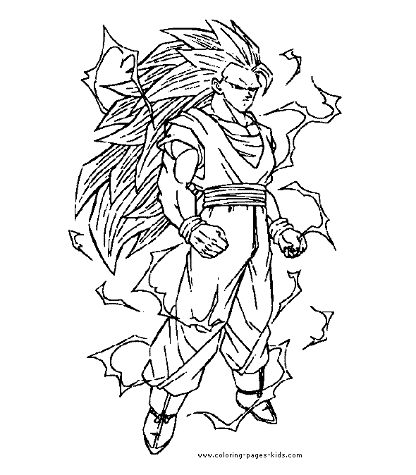 Vegeta Dragon Ball Z color page cartoon characters coloring pages