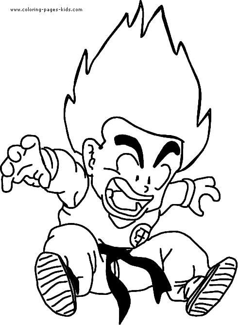 Dragon Ball Z color page, cartoon characters coloring pages, color plate, coloring sheet,printable coloring picture