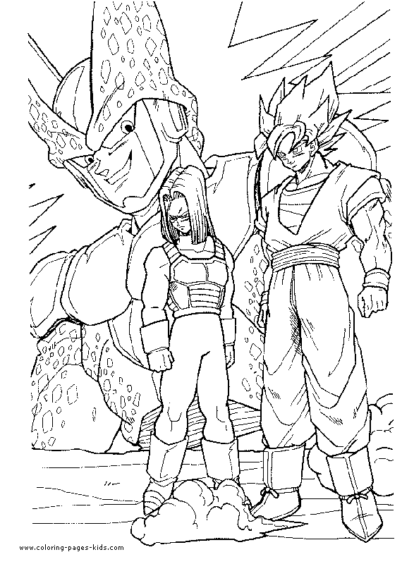 Dragonball Dragon Ball Z color page cartoon characters coloring pages