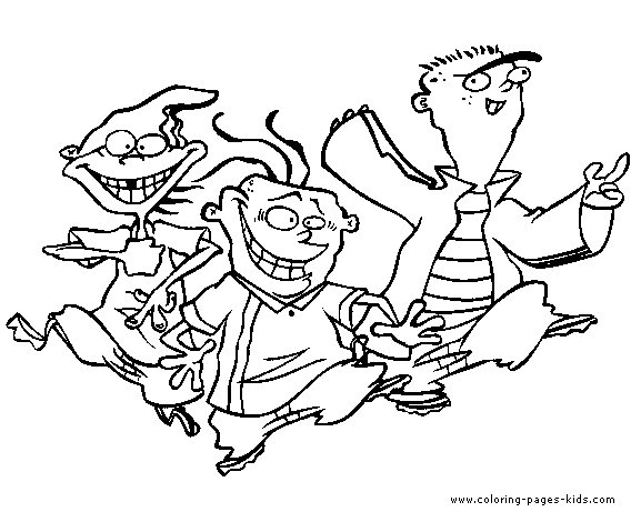 Ed, Edd n Eddy color page, cartoon characters coloring pages, color plate, coloring sheet,printable coloring picture
