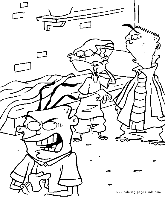 Ed, Edd n Eddy color page cartoon characters coloring pages