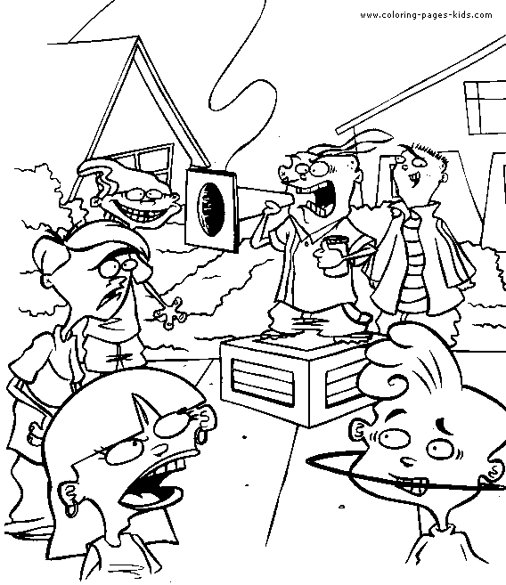 Ed, Edd n Eddy color page cartoon characters coloring pages