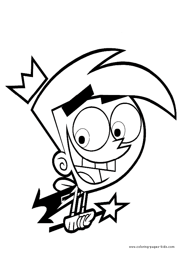 Fairly OddParents color page, cartoon characters coloring pages, 