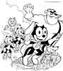 Felix the Cat color page, cartoon coloring pages picture print