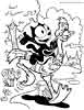 Felix the Cat color page, cartoon coloring pages picture print