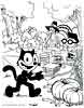 Felix the Cat color page, cartoon coloring pages picture print