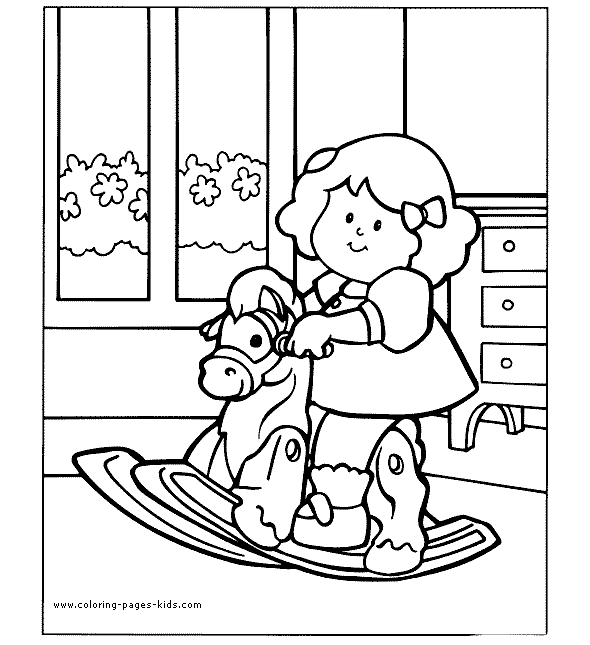 Fisher Price Color Page Coloring Pages Kids Cartoon Characters Plate