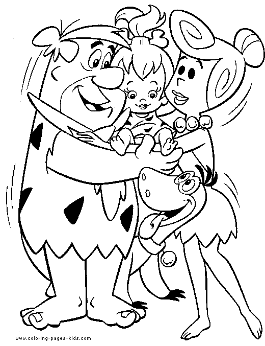 Flintstones color page cartoon characters coloring pages, color plate, coloring sheet,printable coloring picture