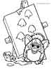 Furbies, color page, cartoon coloring pages picture print