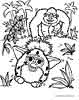 Furbies, color page, cartoon coloring pages picture print