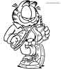 Garfield color page, cartoon coloring pages picture print