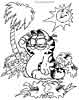 Garfield color page, cartoon coloring pages picture print