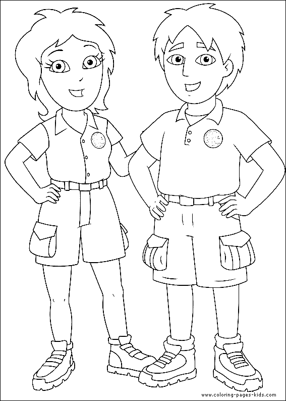 Go Diego Go color page cartoon characters coloring pages
