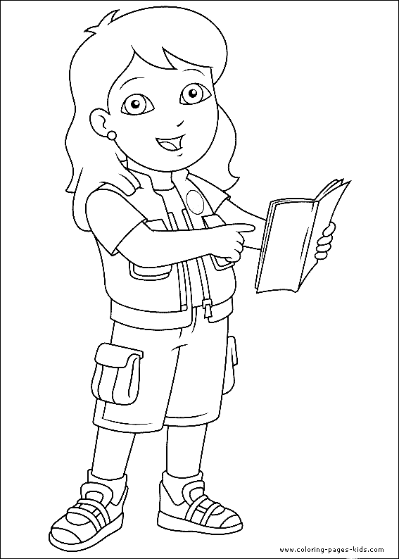 Go Diego Go color page cartoon characters coloring pages
