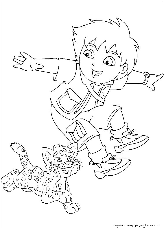 Go Diego Go Coloring page for kids